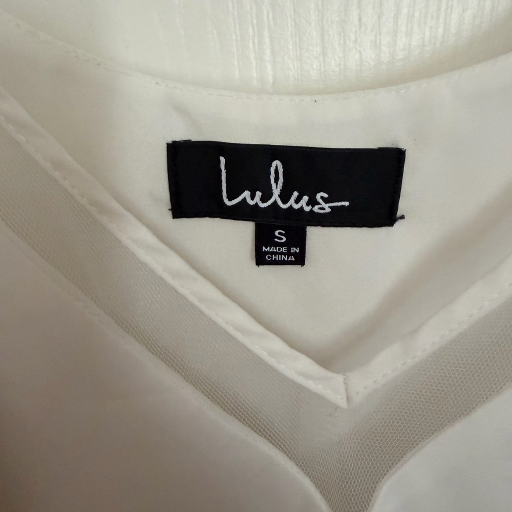 Lulu's Elegant White Camisole - Picture 2 of 3